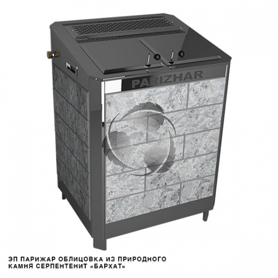 Электрическая паротермальная печь «ПАРиЖАР» 10 ; 12 ; 16 кВт (380 В) облицовка из природного камня
